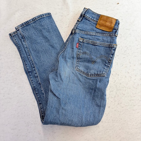 Levi's Denim - Levi's 501 Original Fit Jeans Womens 27 Blue Straight Leg Button Fly Stretch